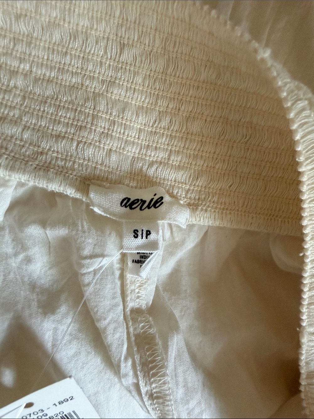 aerie Cream Crochet-Trim Tiered Maxi Skirt - Picture 3 of 3